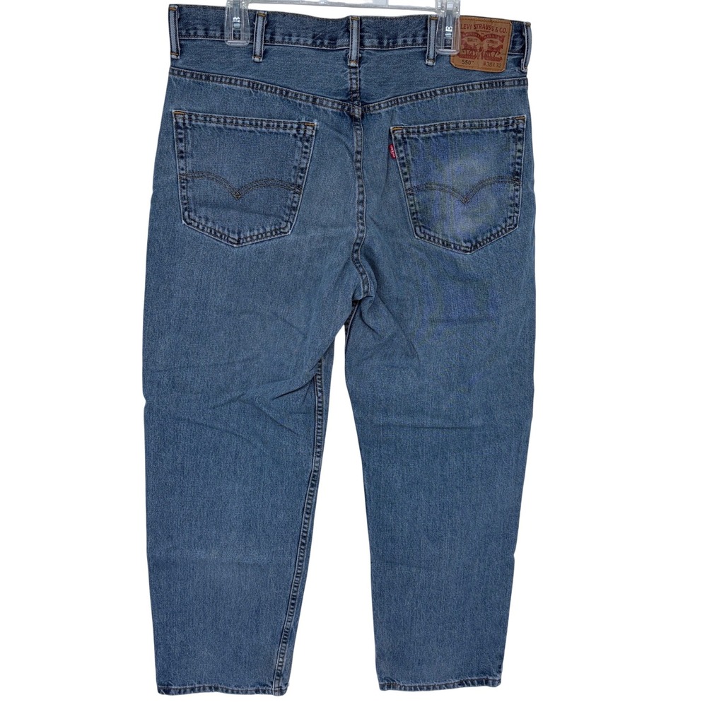 Levi's 550‎ Relaxed Fit Blue Jeans Mens 38x32 Denim 100% cotton